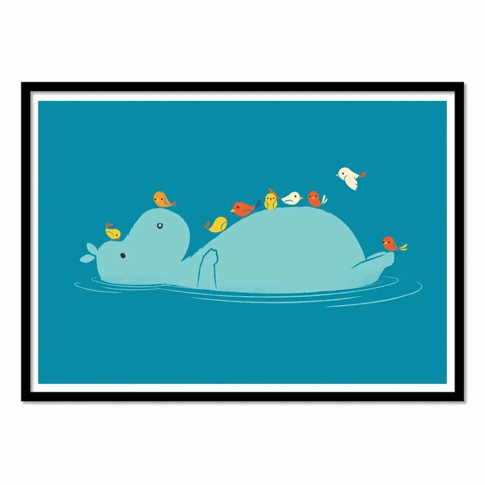 Affiches - Affiche - Floating Hippo - Jay Fleck - WALL EDITIONS