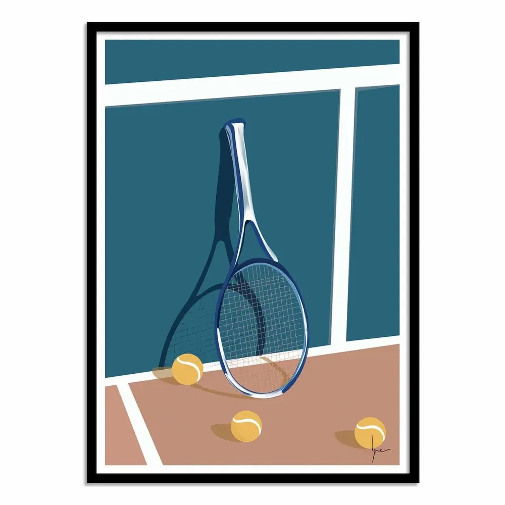 Poster - Art-Poster - Raquette US Open - LPX Illustration - WALL EDITIONS