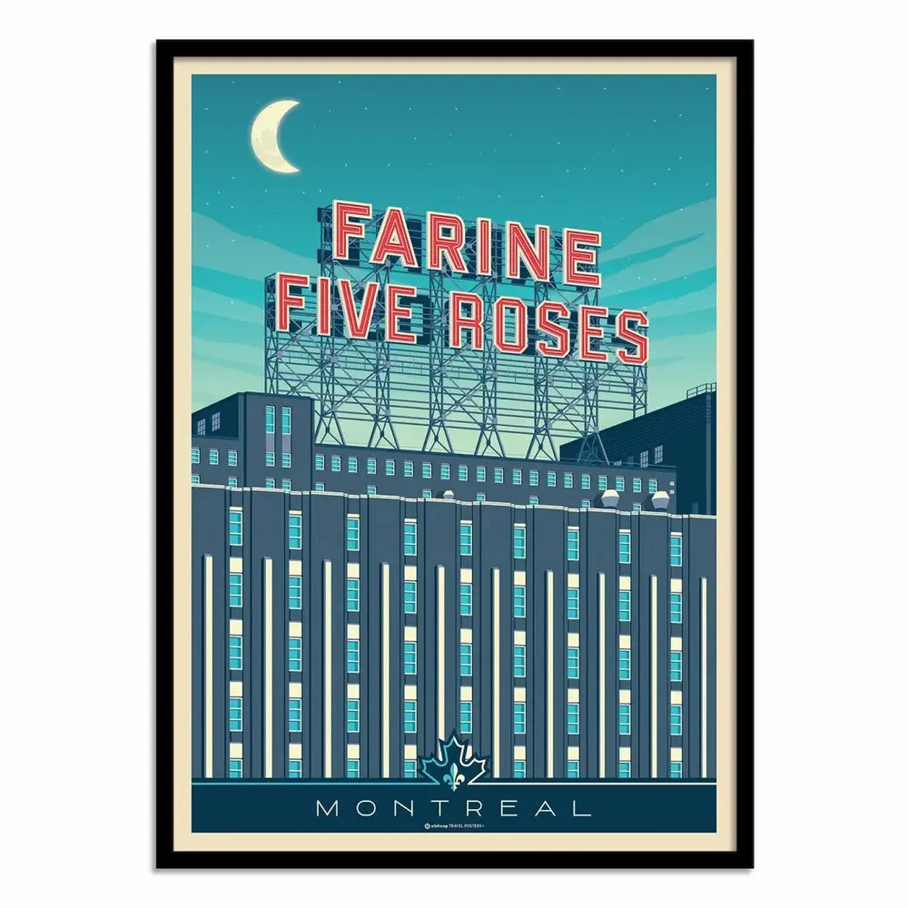 Affiches - Affiche - Montreal Farine five roses - Olahoop Travel Posters - WALL EDITIONS