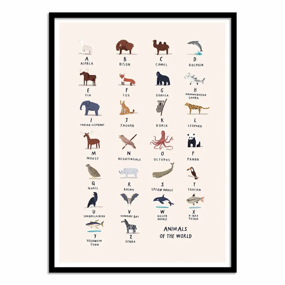 Poster - Art-Poster - Animal Alphabet - Alex Foster - WALL EDITIONS