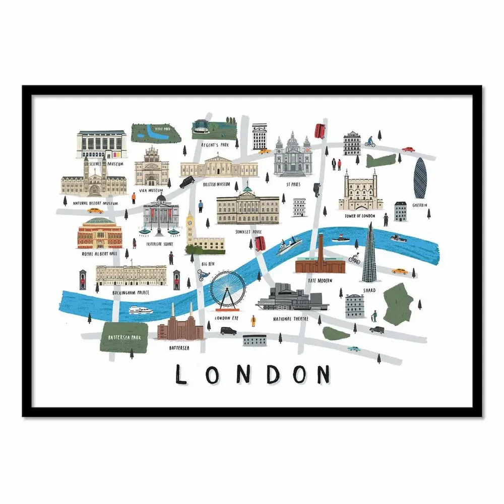 Poster - Art-Poster - London Map - Alex Foster - WALL EDITIONS