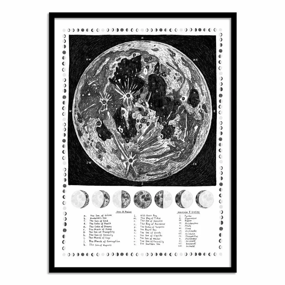 Poster - Art-Poster - Moon map - Alex Foster - WALL EDITIONS