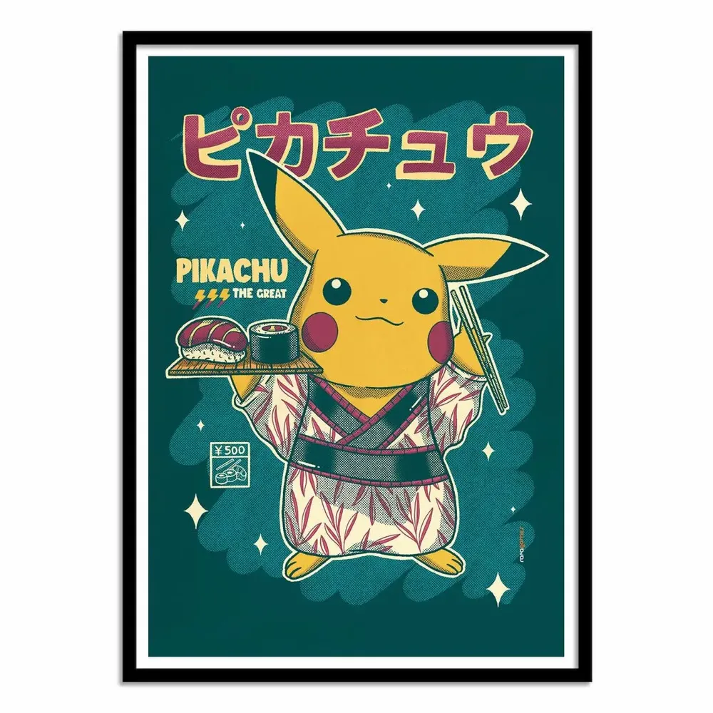 Poster - Art-Poster - Pikachu Sushi - Rafa Gomes - WALL EDITIONS