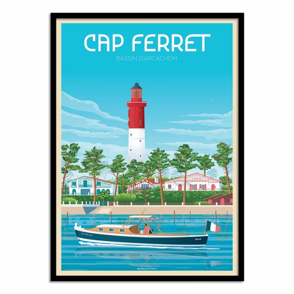 Affiches - Affiche - Cap Ferret Arcachon - Olahoop Travel Posters - WALL EDITIONS