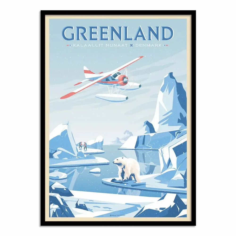 Poster - Art-Poster - Greenland Denmark - Olahoop Travel Posters - WALL EDITIONS