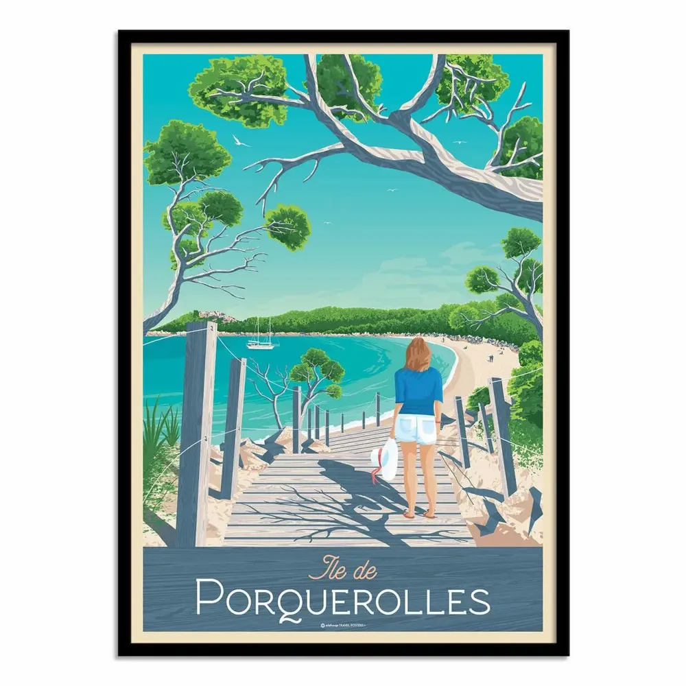 Poster - Art-Poster - Ile de Porquerolles - Olahoop Travel Posters - WALL EDITIONS