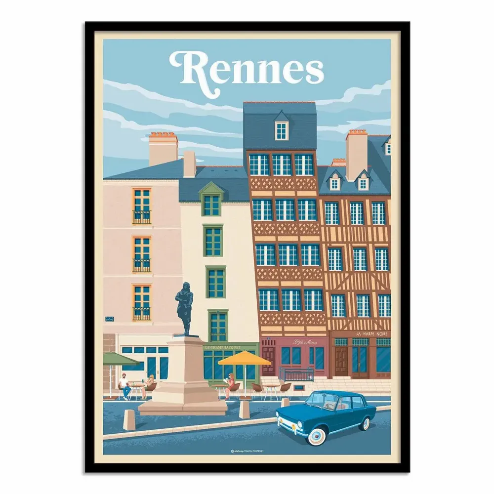 Affiches - Affiche - Rennes - Olahoop Travel Posters - WALL EDITIONS