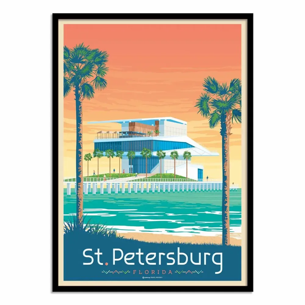 Poster - Art-Poster - St Petersburg Florida - Olahoop Travel Posters - WALL EDITIONS