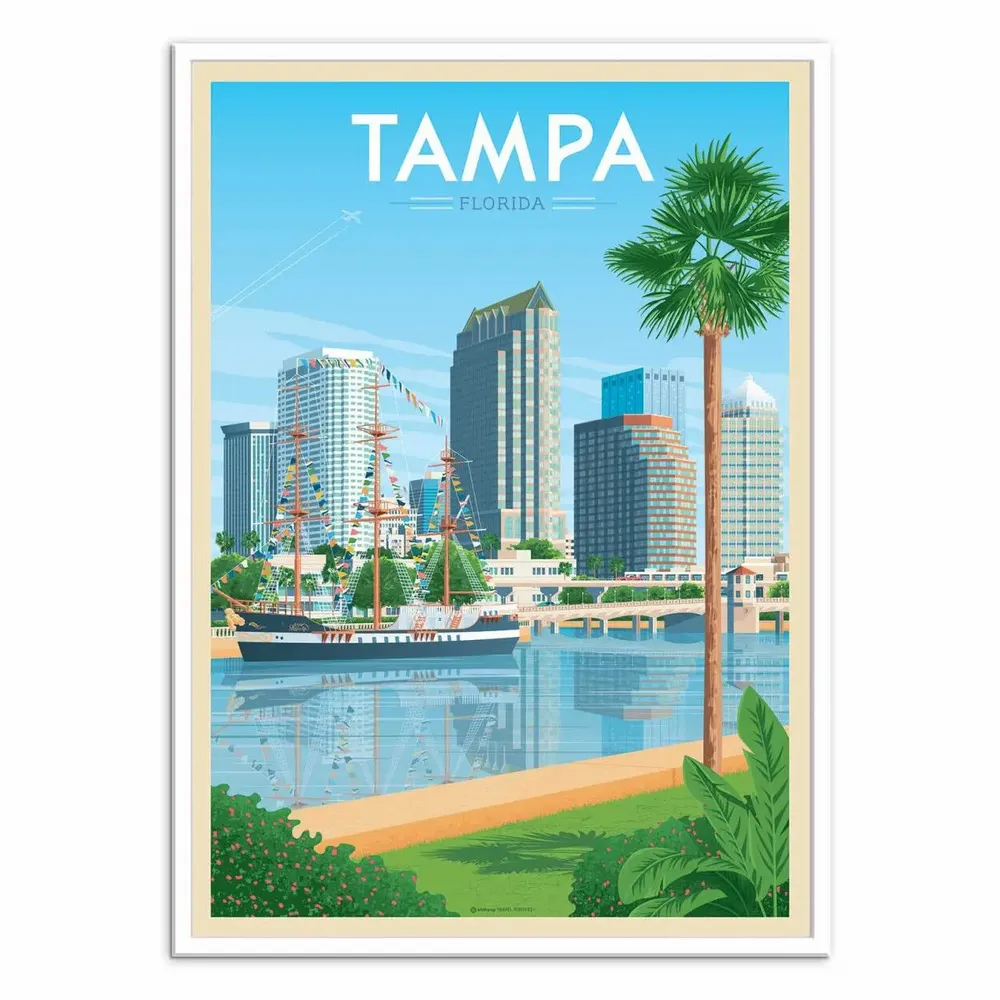 Poster - Art-Poster - Tampa Florida - Olahoop Travel Posters - WALL EDITIONS