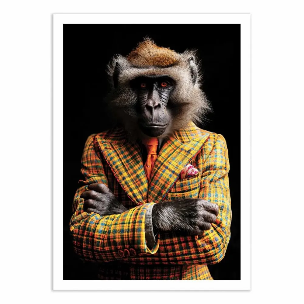Poster - Art-Poster - Baboon Wild Suits - Philippe Hugonnard - WALL EDITIONS