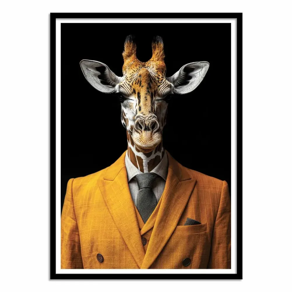Poster - Art-Poster - Giraffe Wild Suits - Philippe Hugonnard - WALL EDITIONS