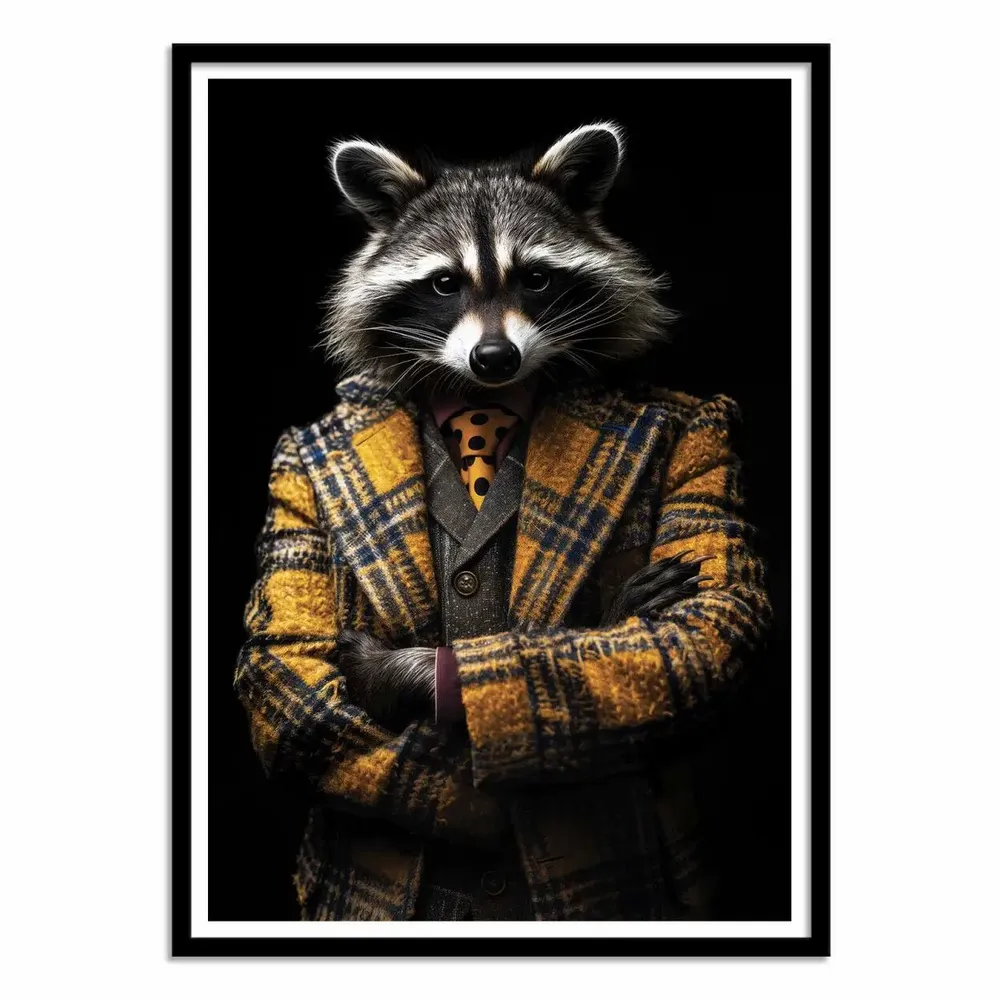 Poster - Art-Poster - Raccoon Wild Suits - Philippe Hugonnard - WALL EDITIONS