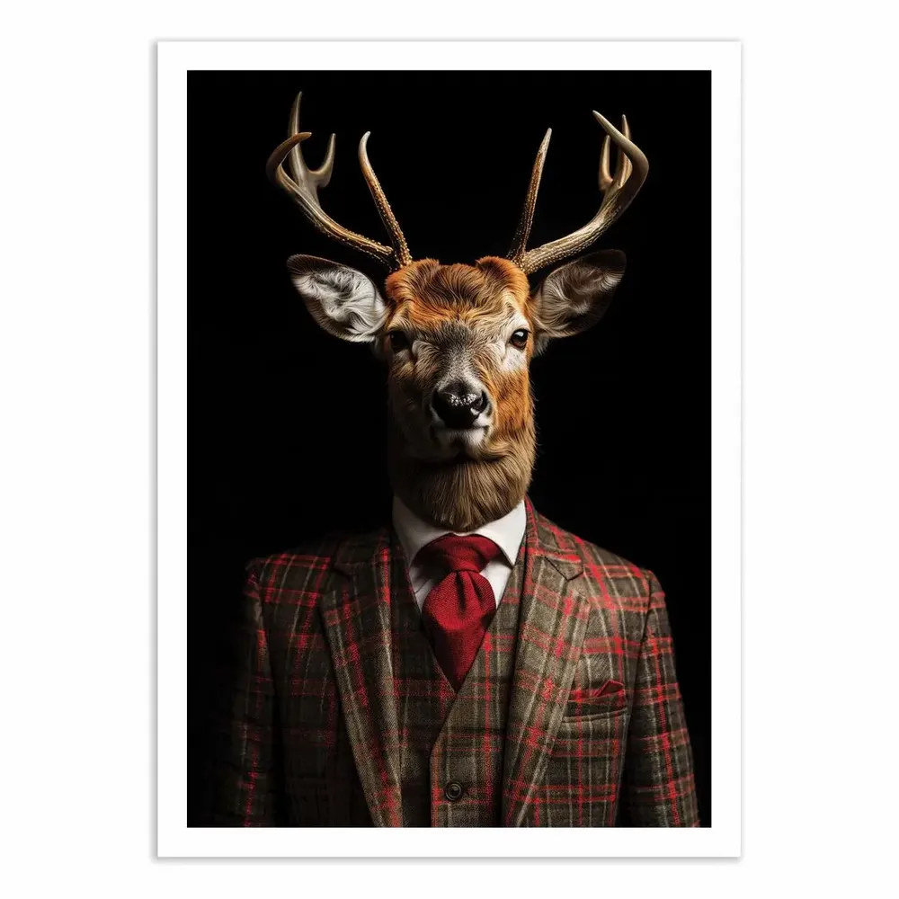 Poster - Art-Poster - Red Deer Wild Suits - Philippe Hugonnard - WALL EDITIONS