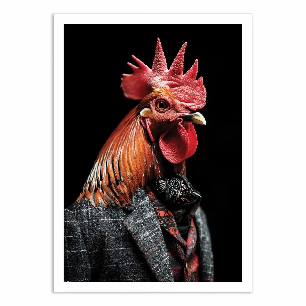 Poster - Art-Poster - Rooster Wild Suits - Philippe Hugonnard - WALL EDITIONS