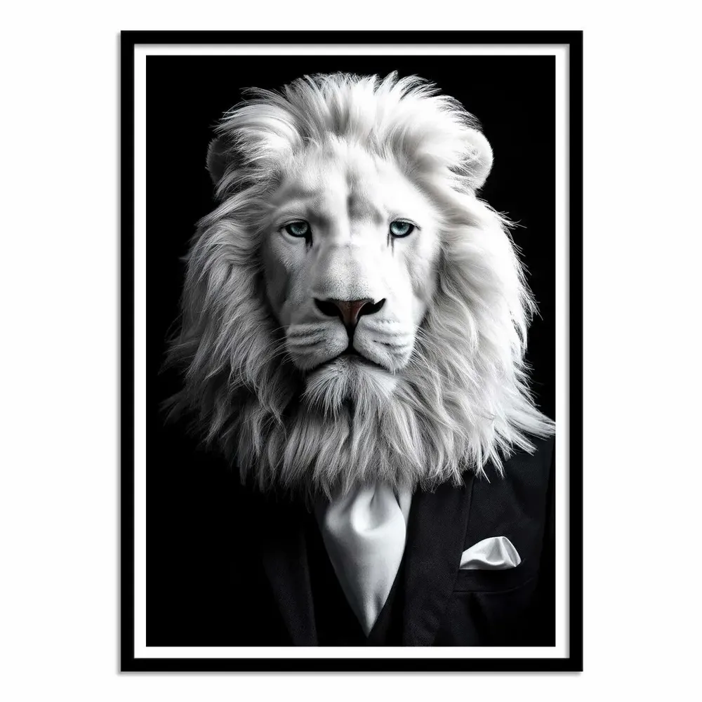Poster - Art-Poster - White Lion Wild Suits - Philippe Hugonnard - WALL EDITIONS