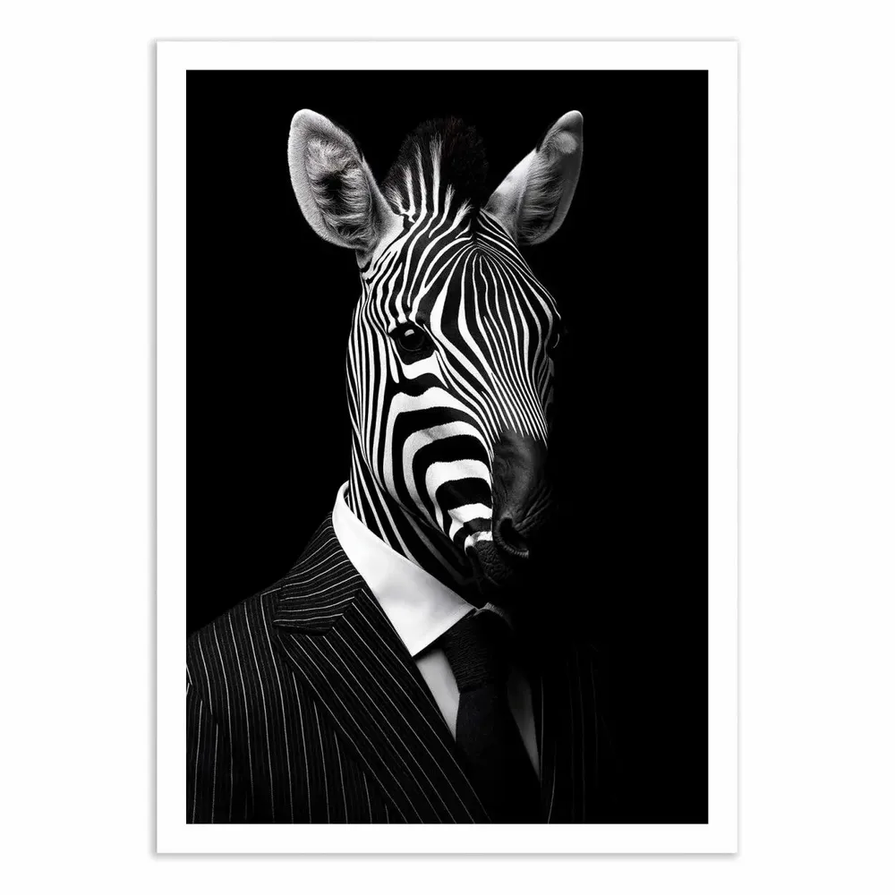 Poster - Art-Poster - Zebra Wild Suits - Philippe Hugonnard - WALL EDITIONS