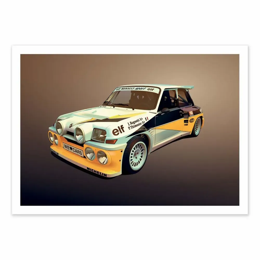 Poster - Art-Poster - Renault R5 GT Turbo - Artmoric - WALL EDITIONS