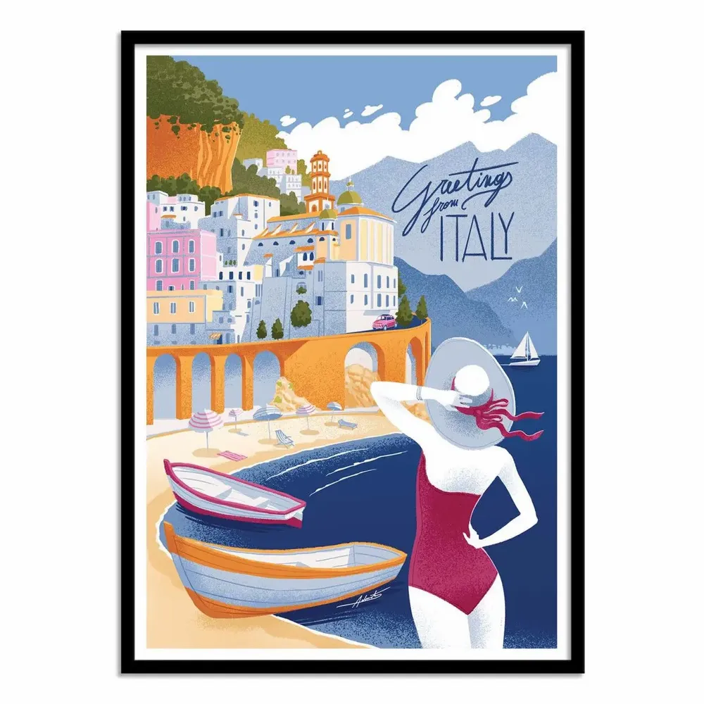 Affiches - Affiche - Atrani coast - Andrea de Santis - WALL EDITIONS