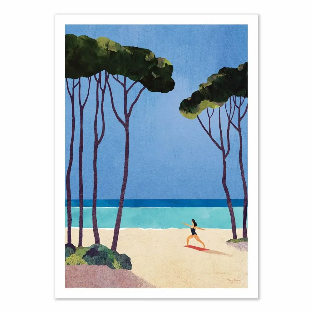 Affiches - Affiche - Beach Yoga - Henry Rivers - WALL EDITIONS