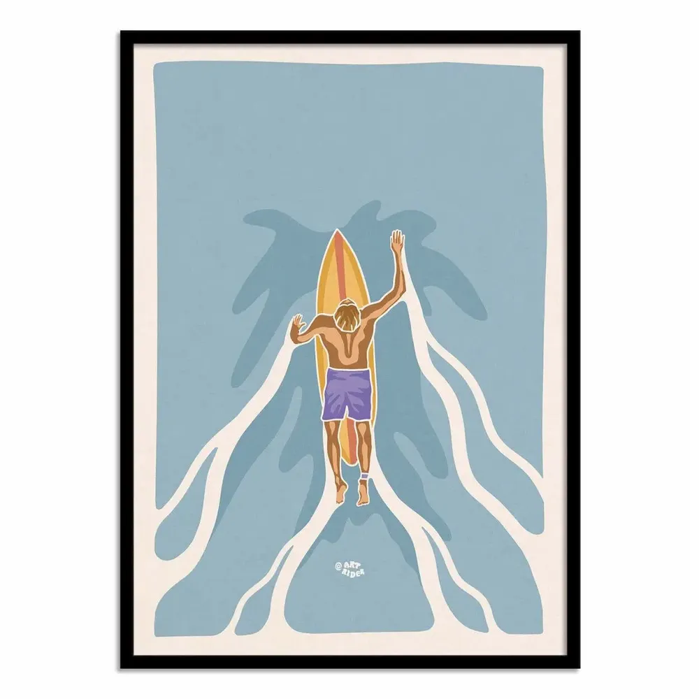 Affiches - Affiche - Paddling Surfer - Art Rider - WALL EDITIONS
