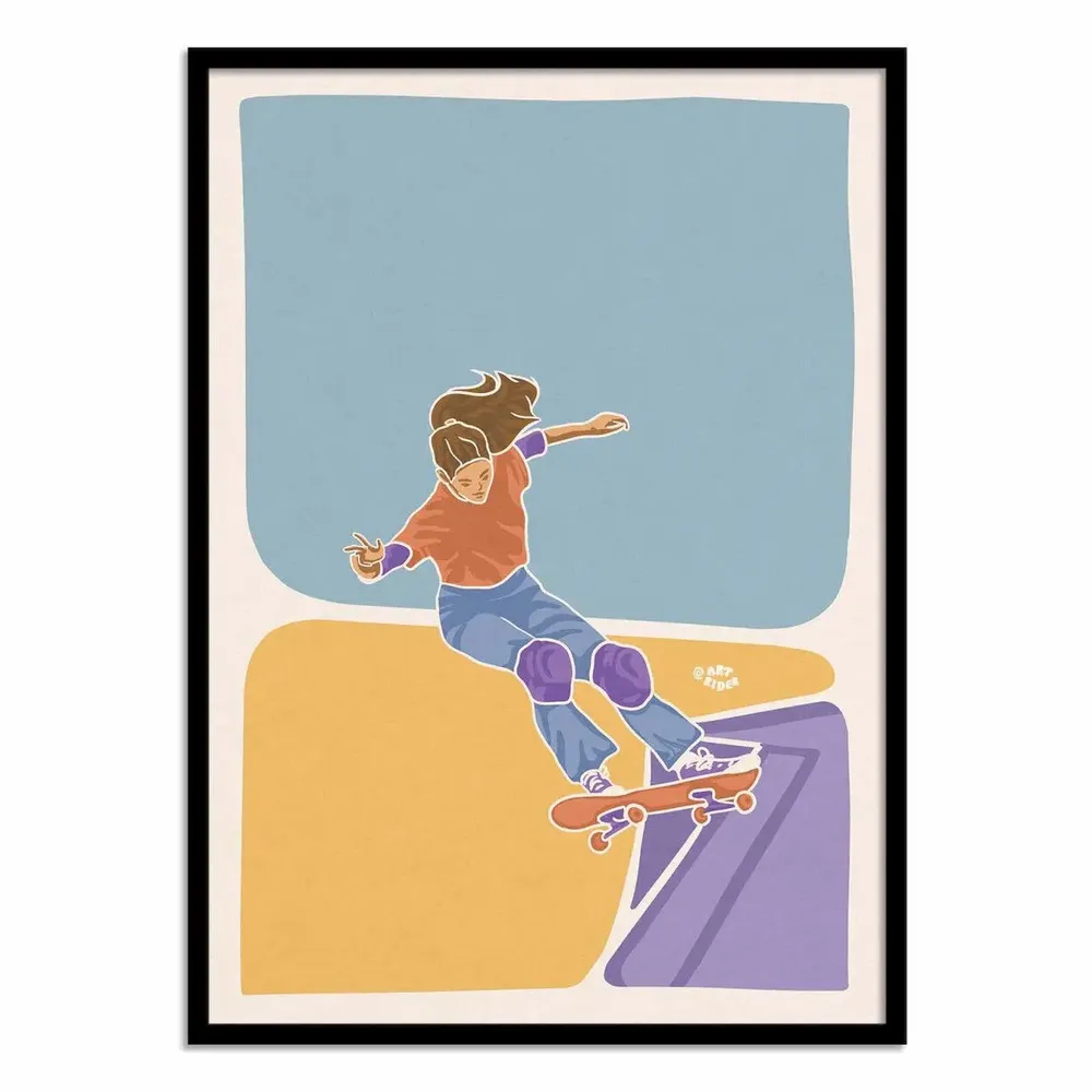 Affiches - Affiche - Skateboard girl - Art Rider - WALL EDITIONS