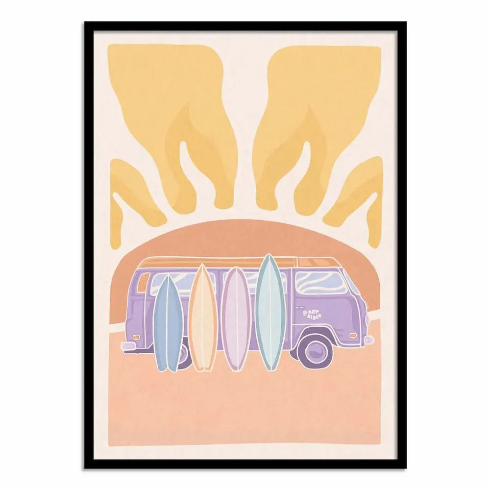 Poster - Art-Poster - Van and sunset - Art Rider - WALL EDITIONS