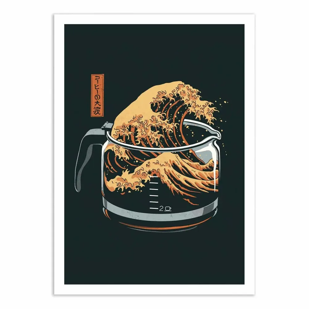Affiches - Affiche - The great wave of Black coffee - Elan Harris - WALL EDITIONS