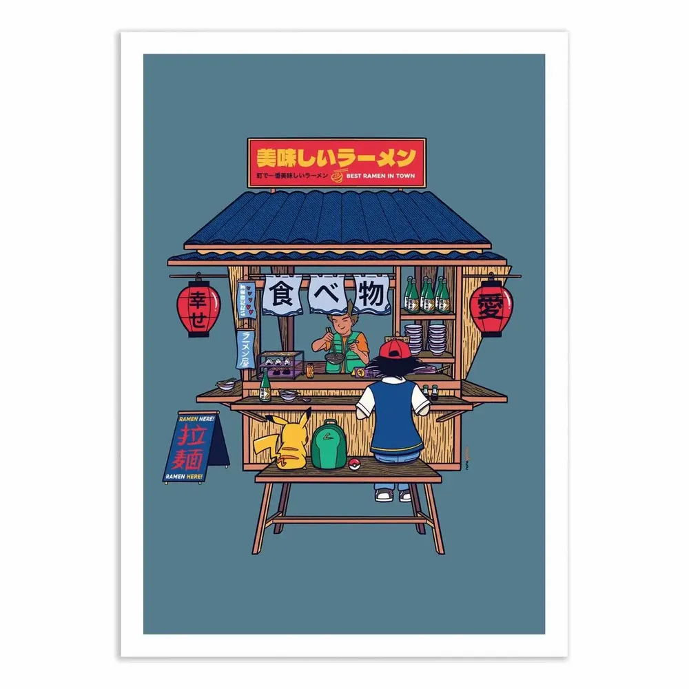 Affiches - Affiche - House of Ramen Pikachu - Rafa Gomes - WALL EDITIONS
