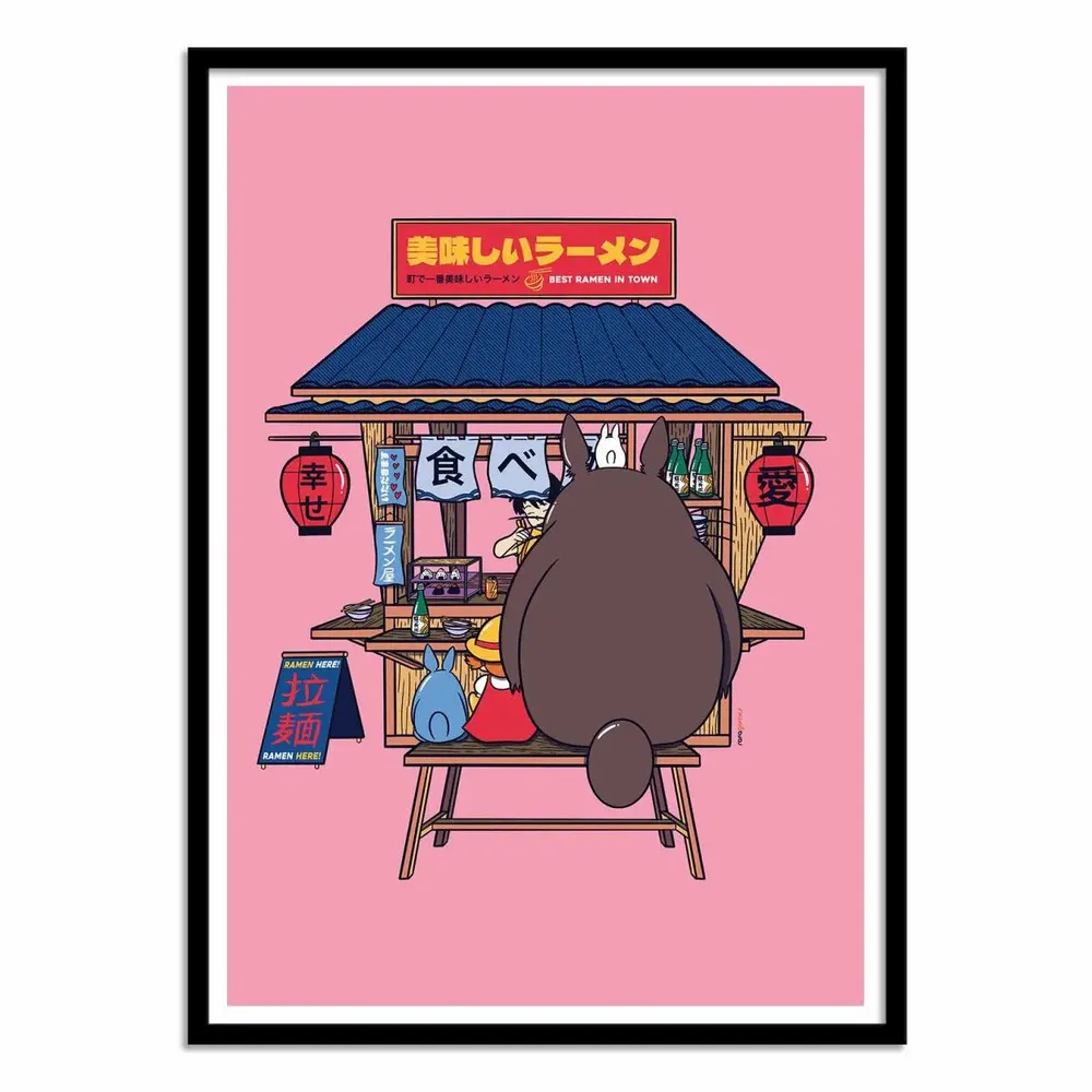 Affiches - Affiche - House of Ramen Totoro - Rafa Gomes - WALL EDITIONS