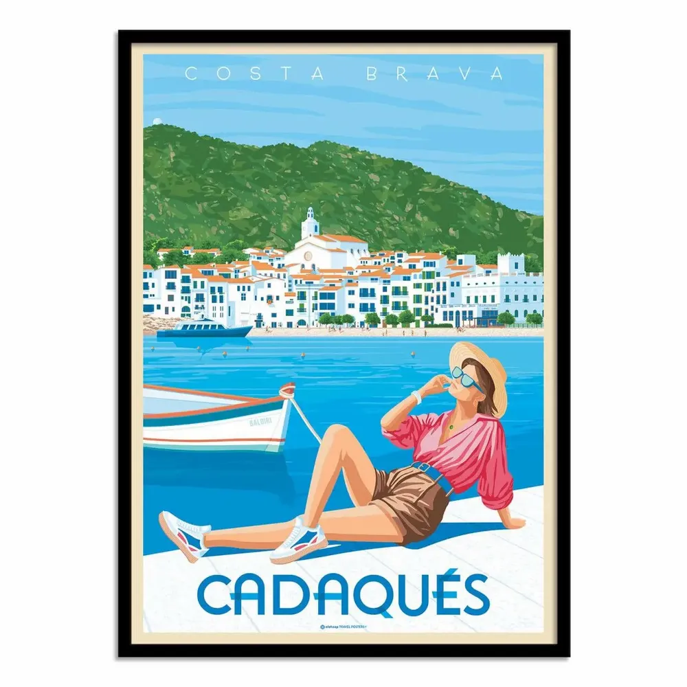 Poster - Art-Poster - Cadaques Costa Brava Espagne - Olahoop Travel Posters - WALL EDITIONS