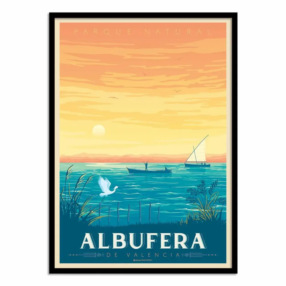 Poster - Art-Poster - Albufera Valencia - Olahoop Travel Posters - WALL EDITIONS