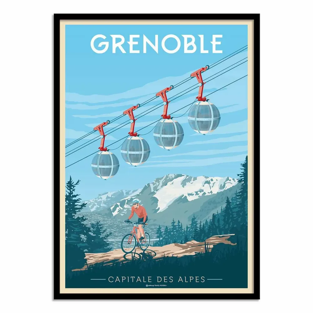 Affiches - Affiche - Grenoble France - Olahoop Travel Posters - WALL EDITIONS