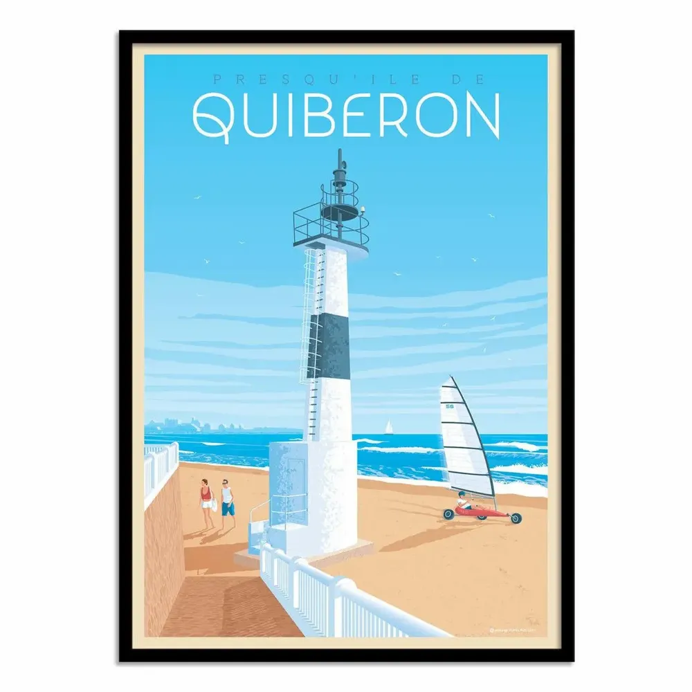 Poster - Art-Poster - Quiberon Bretagne - Olahoop Travel Posters - WALL EDITIONS