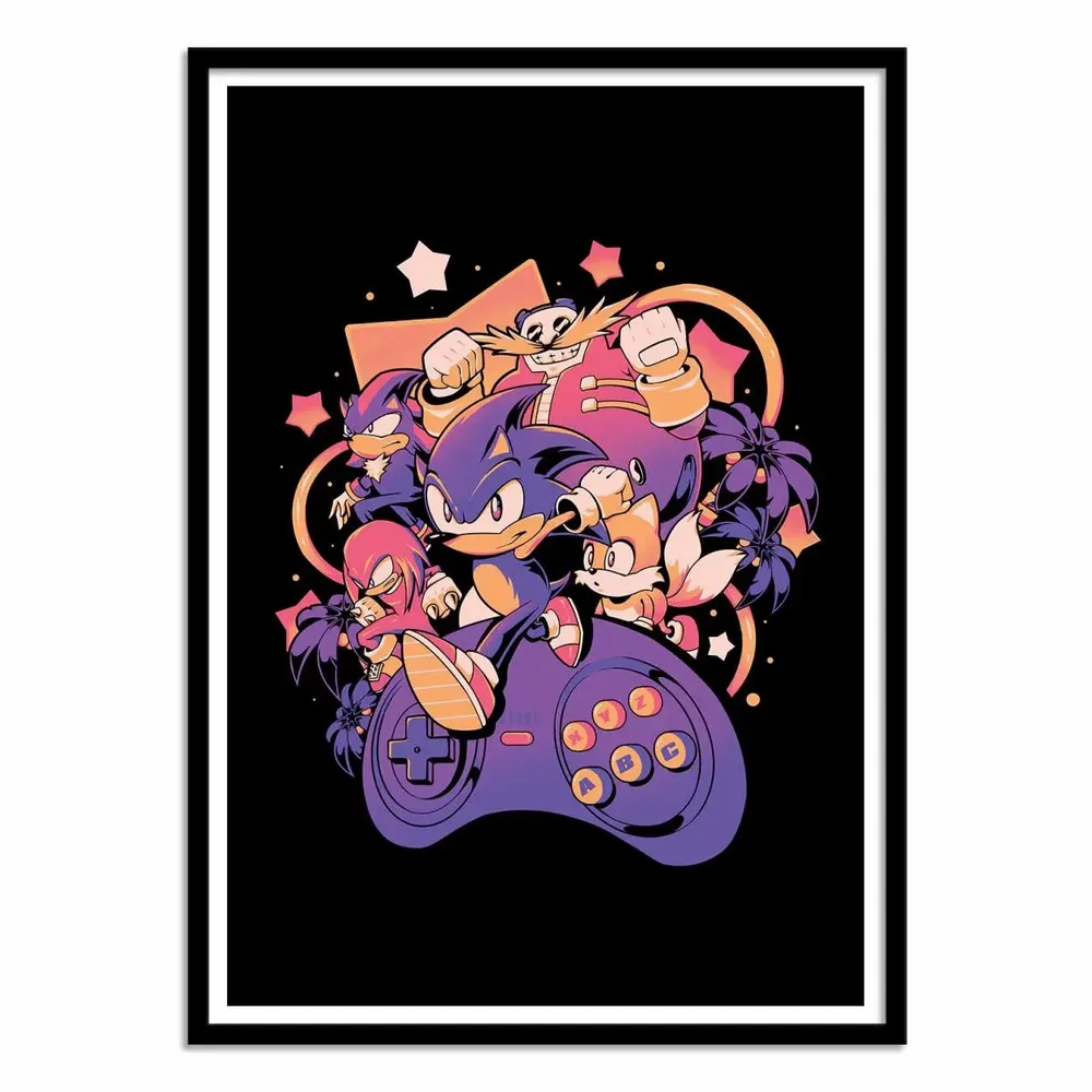 Poster - Art-Poster - Play fast Sonic - EduEly - WALL EDITIONS
