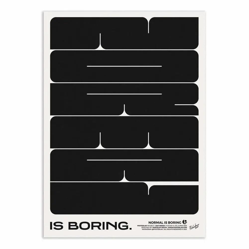 Affiches - Affiche - Normal is boring - Posterlad - WALL EDITIONS