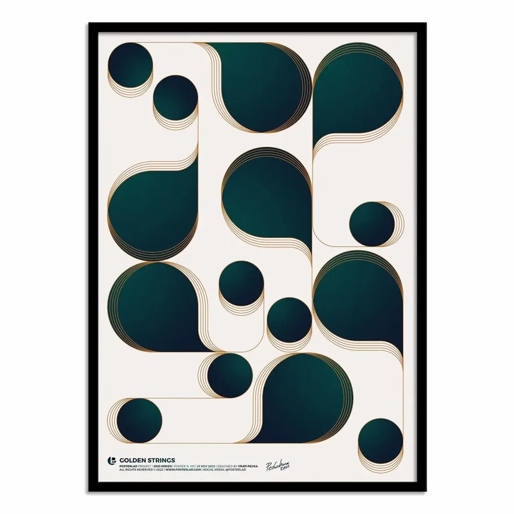 Poster - Art-Poster - Golden strings - Posterlad - WALL EDITIONS