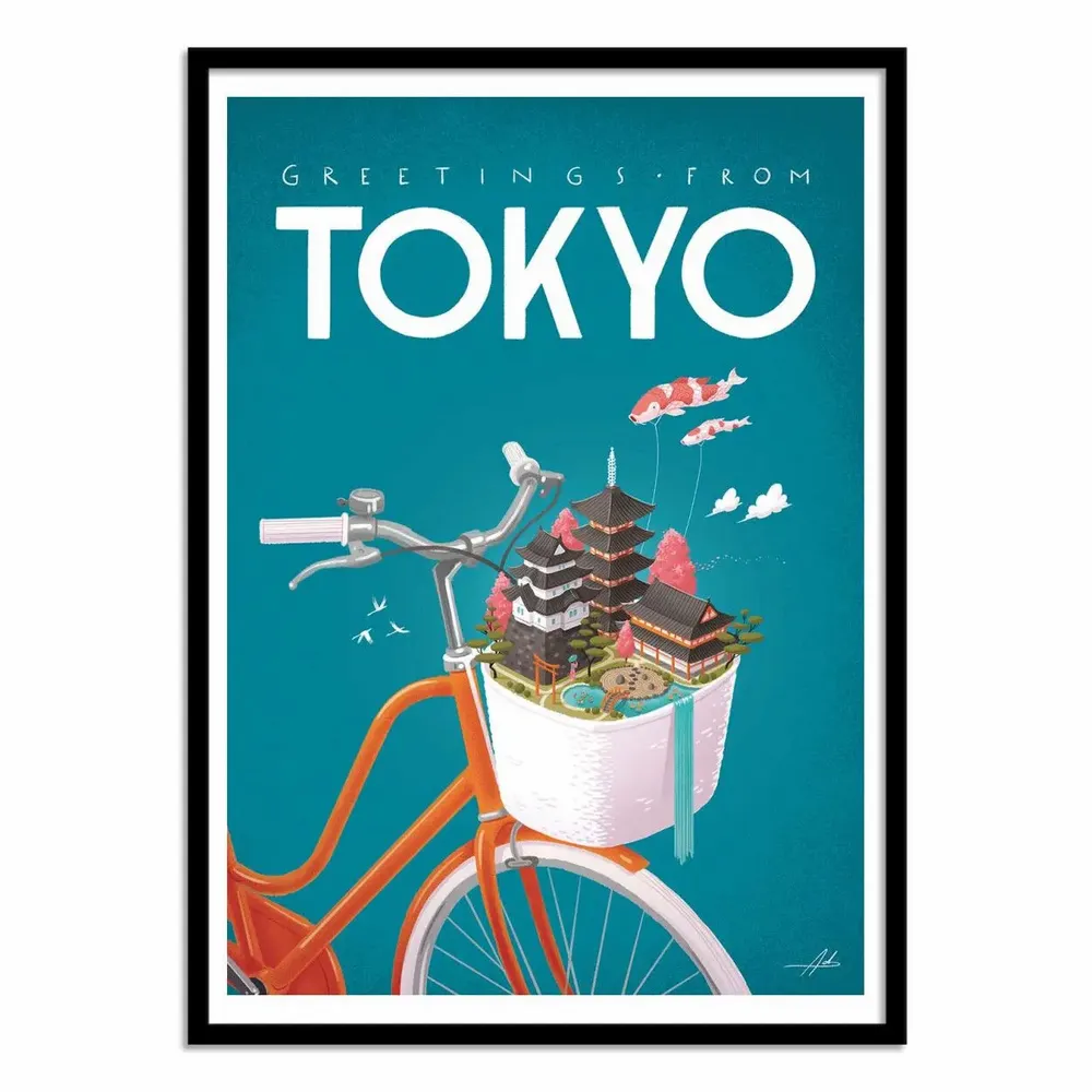 Poster - Art-Poster - Greetings from Tokyo - Andrea de Santis - WALL EDITIONS