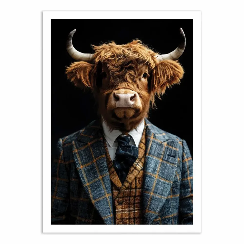 Affiches - Affiche - Highland Cattle Wild suits - Philippe Hugonnard - WALL EDITIONS