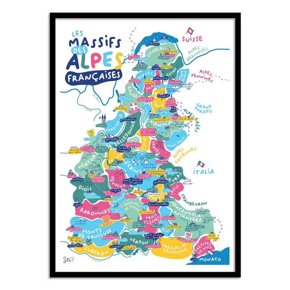 Poster - Art-Poster - Les Alpes - Sté! - WALL EDITIONS