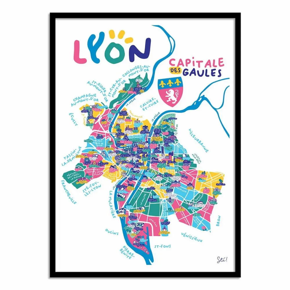 Poster - Art-Poster - Lyon - Sté! - WALL EDITIONS