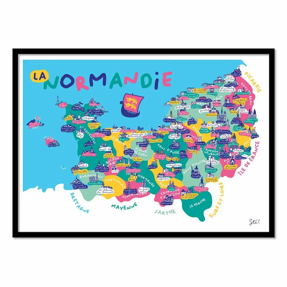 Poster - Art-Poster - Normandie - Sté! - WALL EDITIONS
