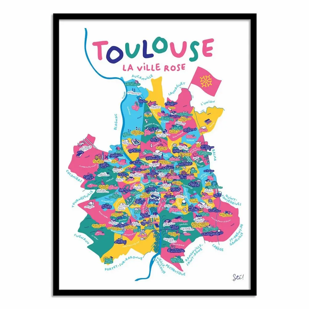 Poster - Art-Poster - Toulouse - Sté! - WALL EDITIONS