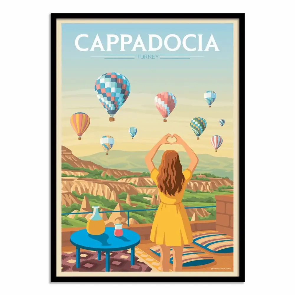 Affiches - Affiche - Cappadocia Love Valley Turkey - Olahoop Travel Posters - WALL EDITIONS