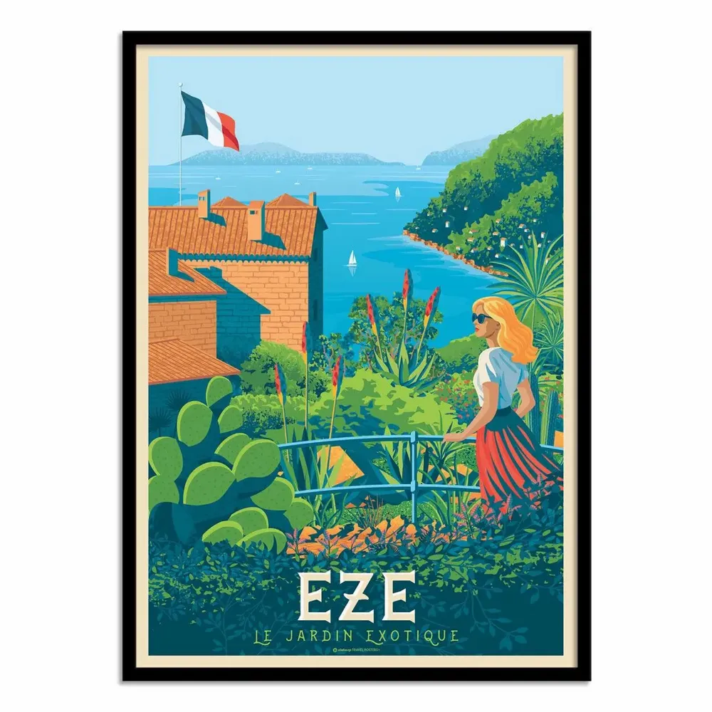 Poster - Art-Poster - Eze Jardin Exotique - Olahoop Travel Posters - WALL EDITIONS