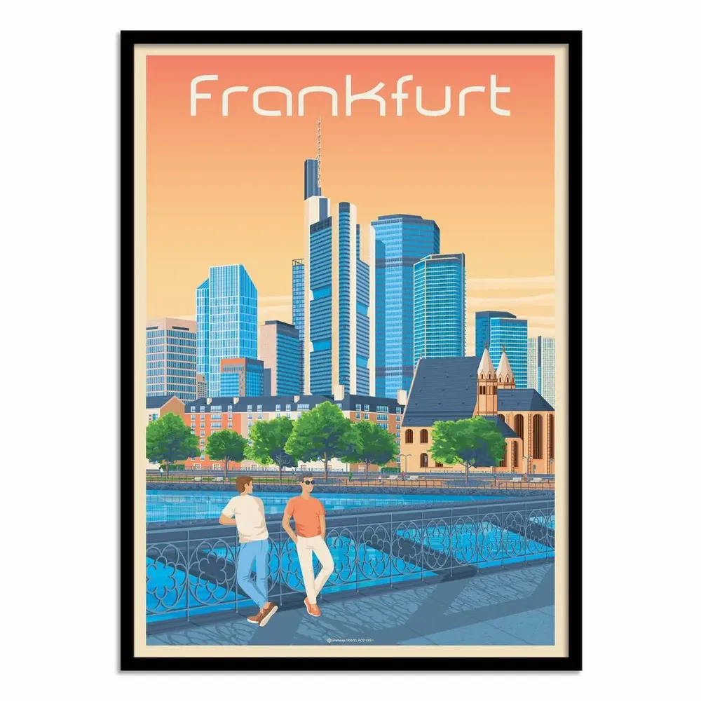Poster - Art-Poster - Frankfurt Germany - Olahoop Travel Posters - WALL EDITIONS