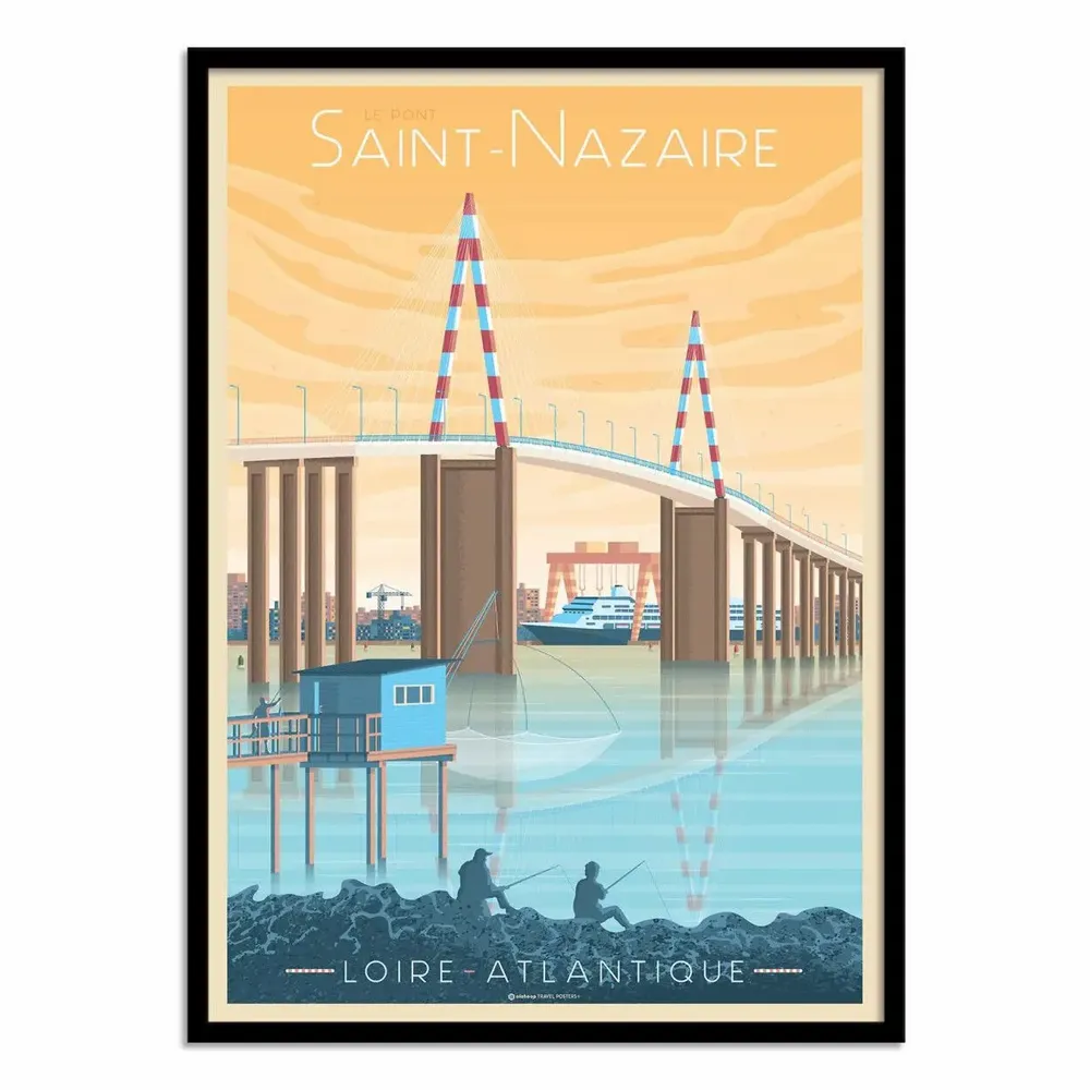 Poster - Art-Poster - Saint Nazaire - Olahoop Travel Posters - WALL EDITIONS