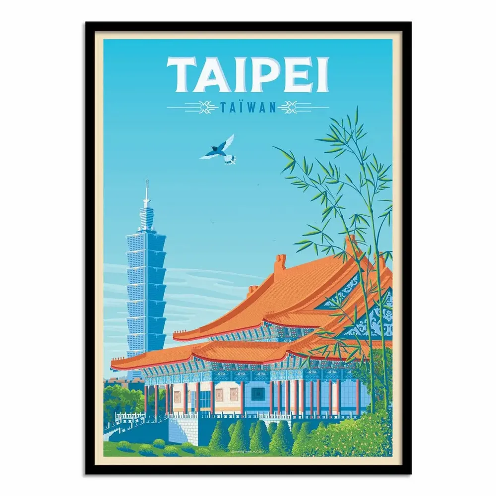 Affiches - Affiche - Taipei Taiwan - Olahoop Travel Posters - WALL EDITIONS