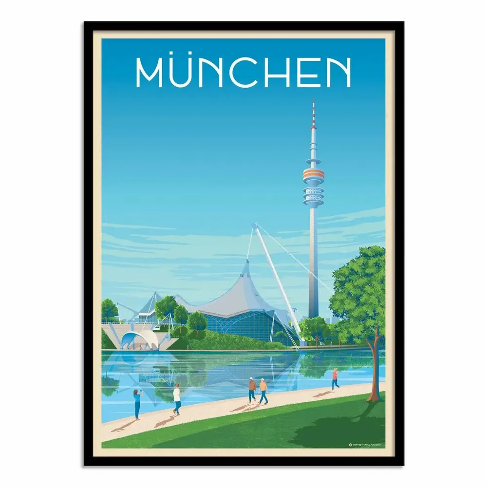 Affiches - Affiche - Munchen - Olahoop Travel Posters - WALL EDITIONS