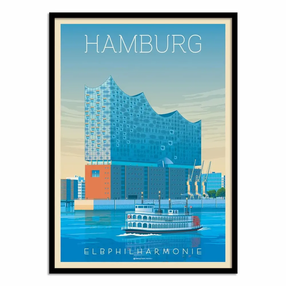 Affiches - Affiche - Hamburg - Olahoop Travel Posters - WALL EDITIONS