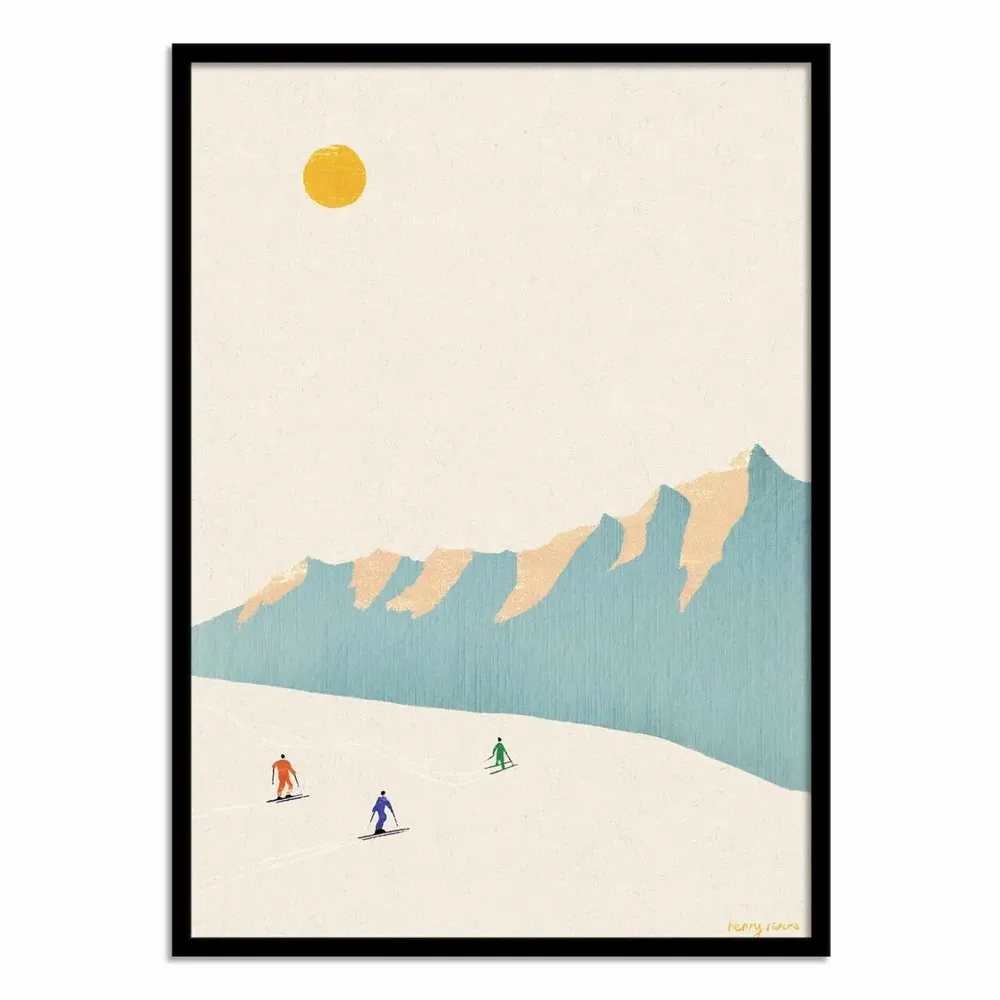 Affiches - Affiche - Happy skiers - Henry Rivers - WALL EDITIONS